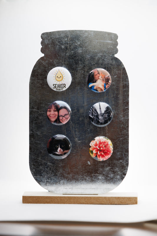 Custom 1 Inch Round Photo Magnet  (Set of 6)